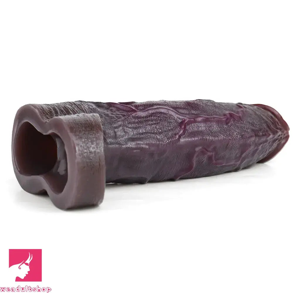 7.09in Ultra-soft Liquid Silicone Real Dildo Sleeve Reusable Penis Sleeve