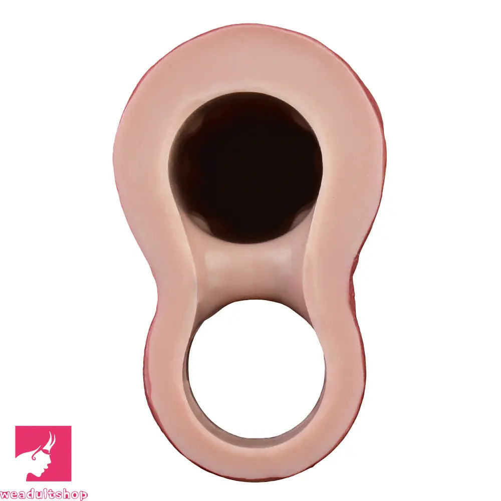 9.06in Vibrating Lifelike Remote Silicone Hollow Dildo Sleeve Extender