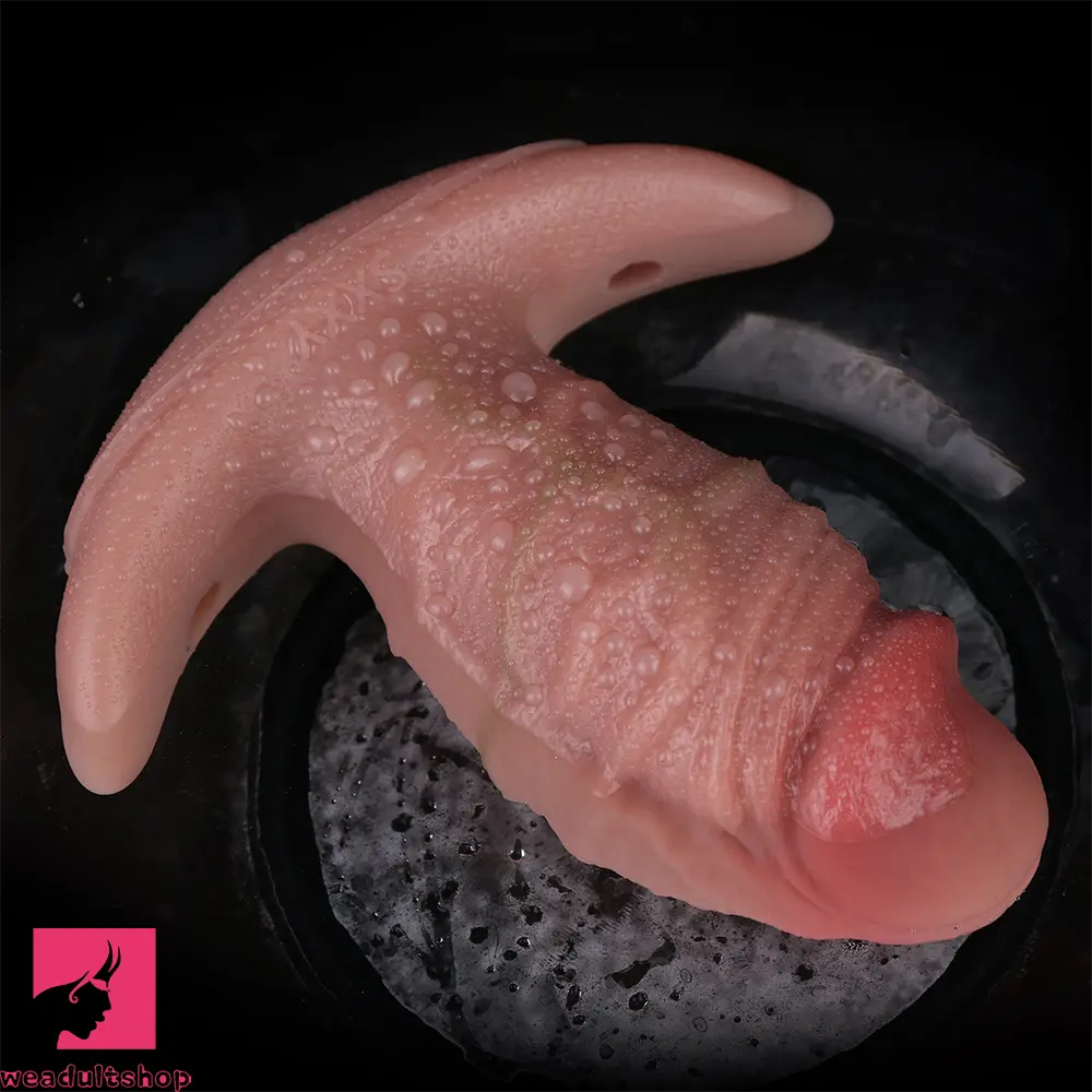 5.8in Vibrating Realistic Feeling Cock Dildo Butt Plug Tail Mouth Gag Cock