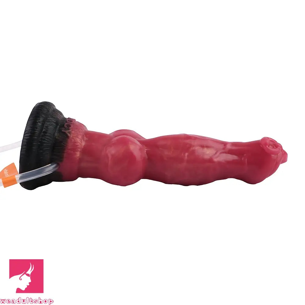 7.08in Wolf Silicone Soft Ejaculating Inflatable Knot Dildo For Adults Love