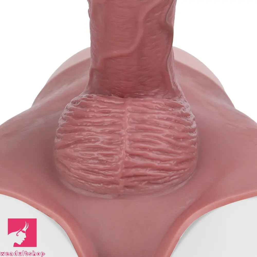 9.6in Hollow Leather Pants Strap on Dildo Liquid Silicone Dildo Cock