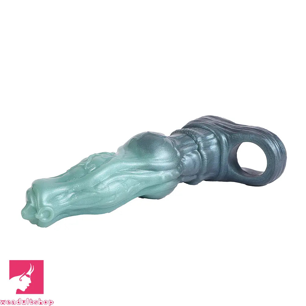 8.26in Moonbound Hound Silicone Hollow Cock Sleeve Dildo For Male Female