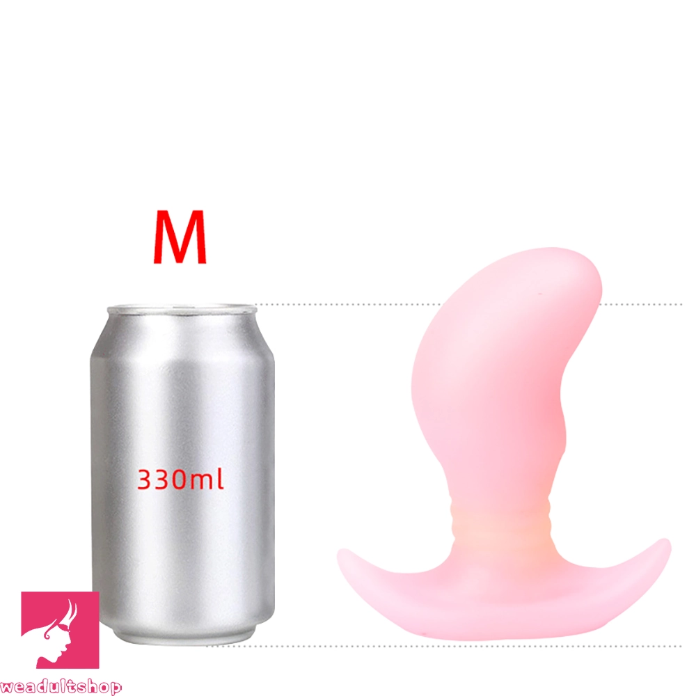 4.52in 5.31in 6.69in Luminous Soft Small Silicone Butt Plug Dildo Prostate