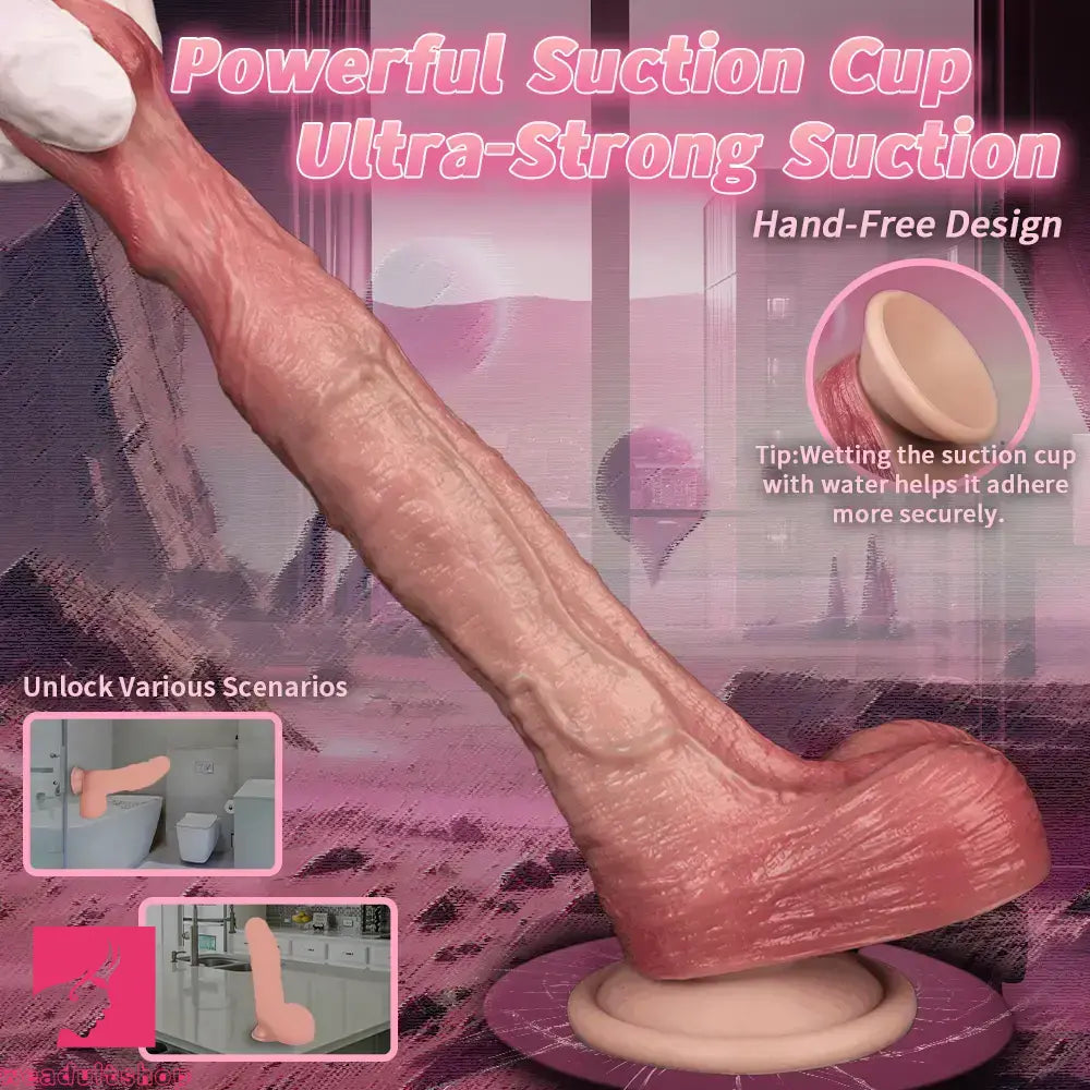 6.89in Double-layer Liquid Silicone Skin-like Soft Lifelike Real Couple Dildo
