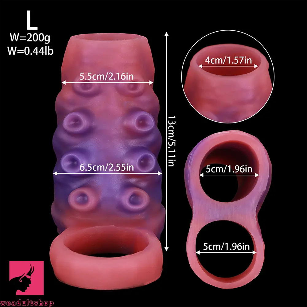3.14in 4.13in 5.11in Tentacle Small Dildo Sleeve Adult Male Pornographic Tool