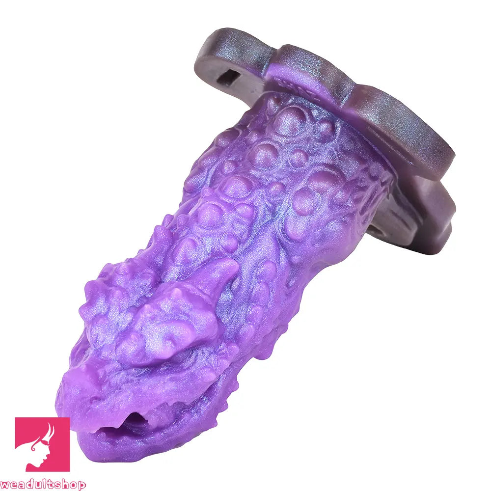 5.62in Dragon Beast Creature Odd Hollow Dildo Sleeve With Penis Ring
