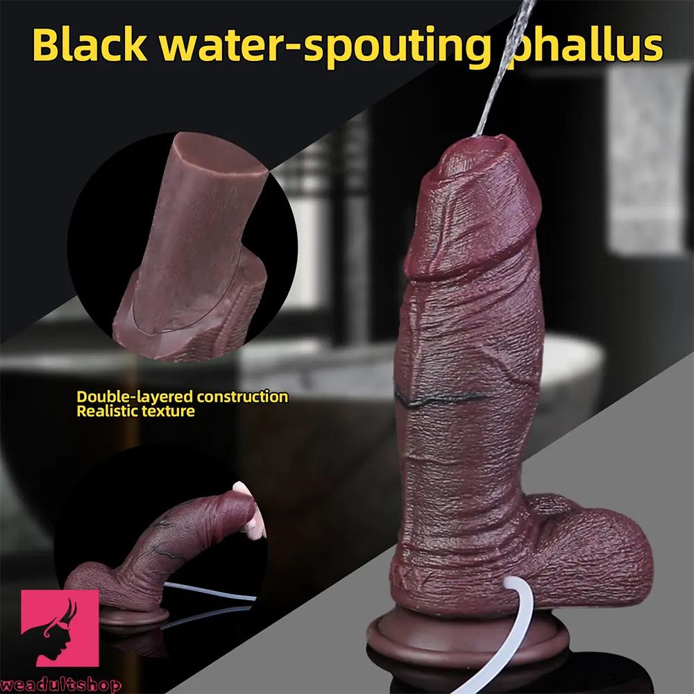 8.66in Real Veins Uncut Big Soft Dual Density Silicone Ejaculating Dildo
