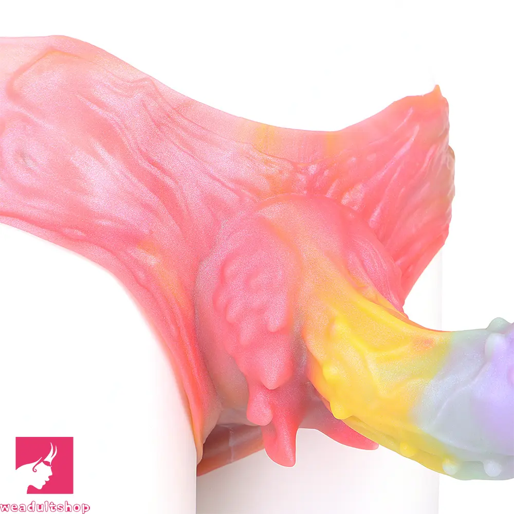 9.37in Spiked Odd Monster Strap on Dildo Silicone Soft Hollow Cock Dildo