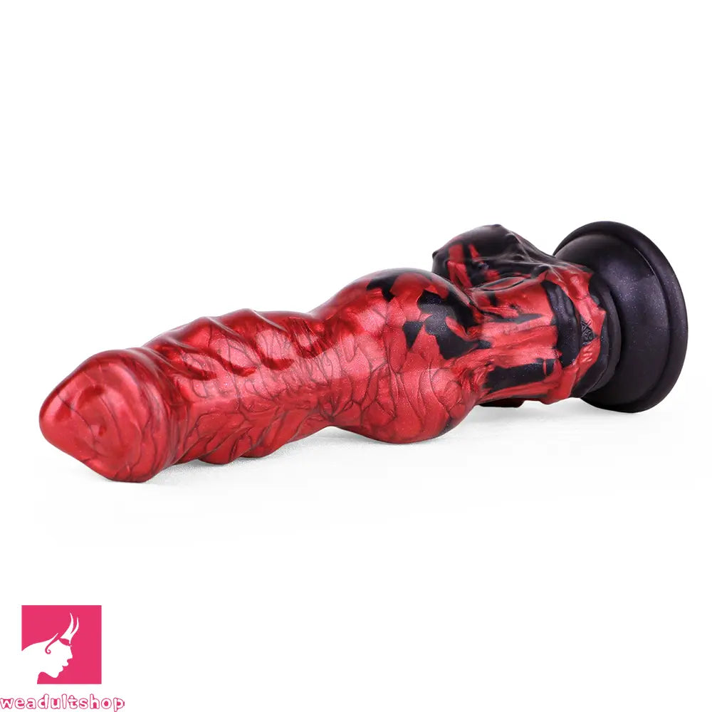 8.27in Knotted Dog Big Cock Dildo with Powerful Suction Cup Penis Toy