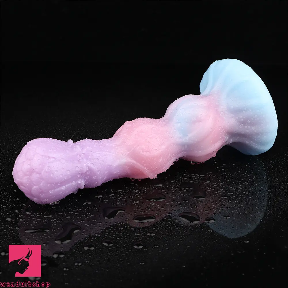 8.11in Inflatable Silicone Soft Dildo Squeeze Water Female Male Cock Toy