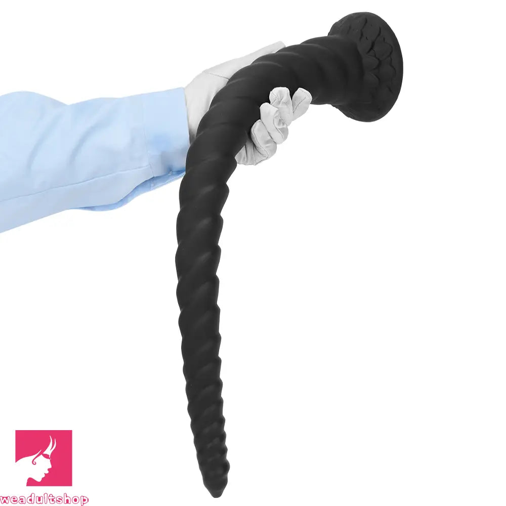 22.04in Liquid Silicone Super Long Texture Anal Plug Large Soft Sex Dildo