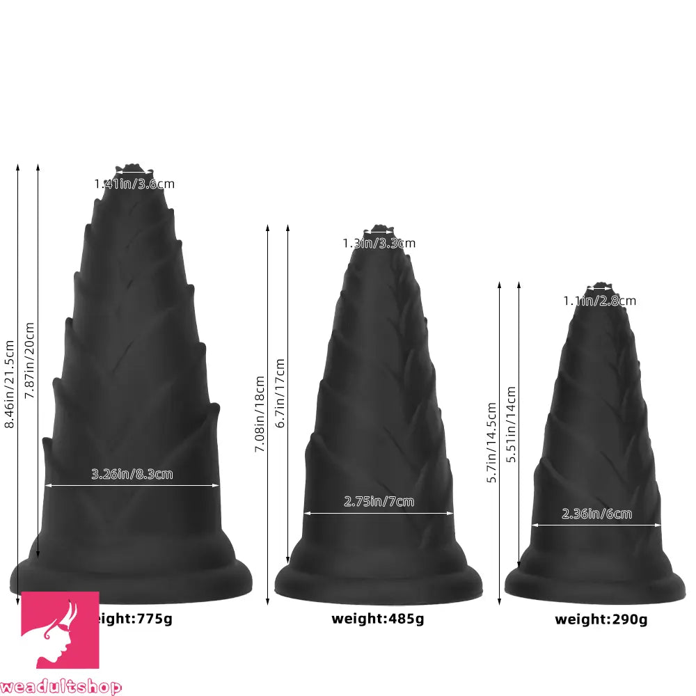 5.7in 7.08in 8.46in Bamboo Shoots Penis Anal Plug For Fisting Dildo Cock Toy