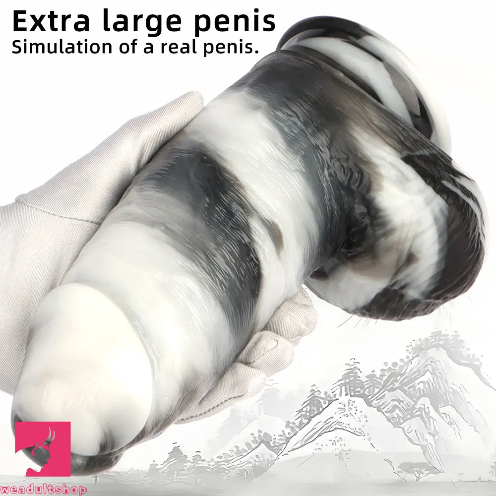 9.84in Thick Wide Dildo PVC Extended Realistic Penis For Clitoris Anal Sex