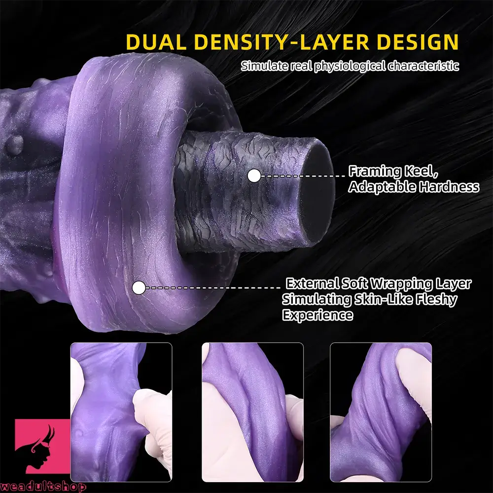9.76in Monster Silicone Knot Ultra Soft Dildo For Couple G Spot Stimulator