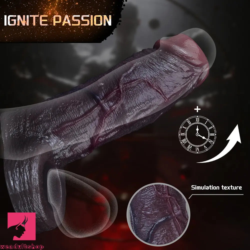 4.29in 4.96in 5.94in Soft Elastic Real Wearable Platinum Silicone Dildo Sleeve