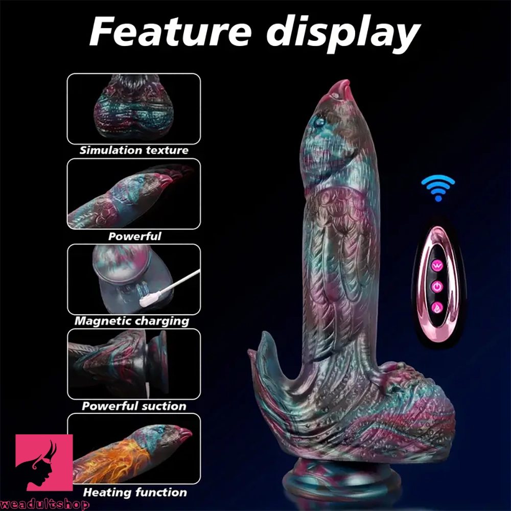 8.46in Bird Animal Thrusting Vibrating Dildo Heating Fantasy Cock Vibrator