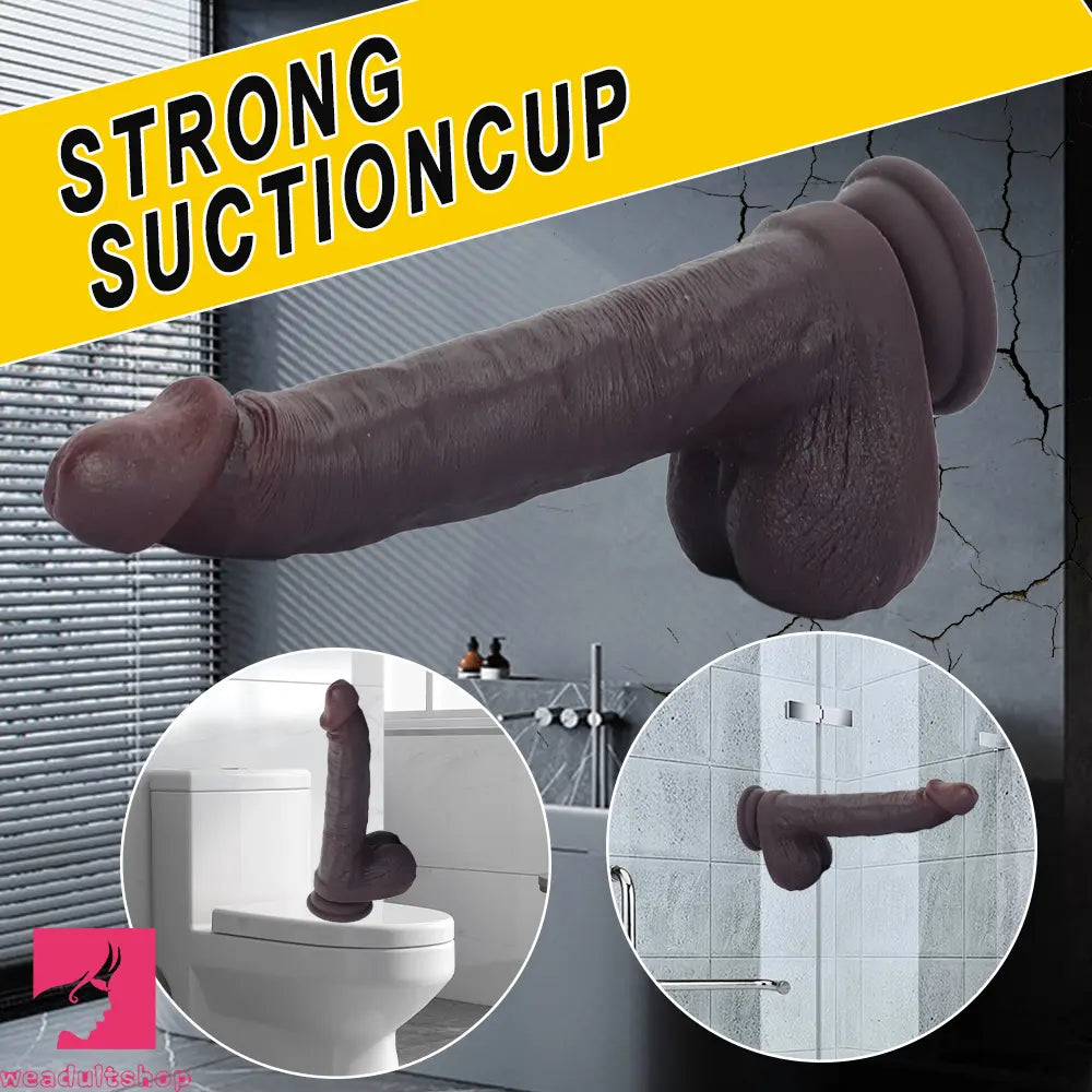 8.67in Double Layer Silicone Soft Big Dildo For Vaginal Massage Masturbation