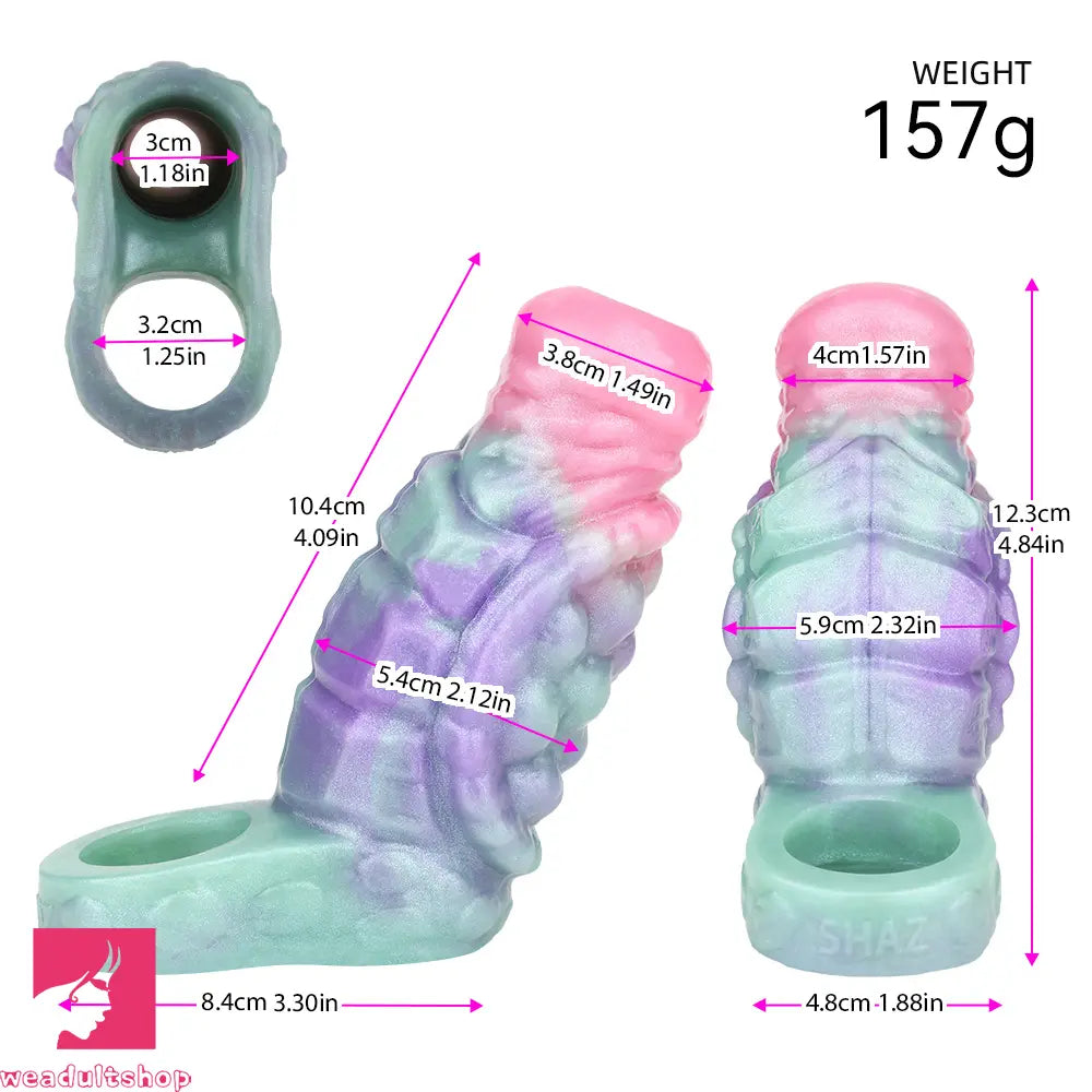 4.84in Gloomthorn SHAZ-3020 Fantasy Hollow Dildo Sleeve Cock Extension