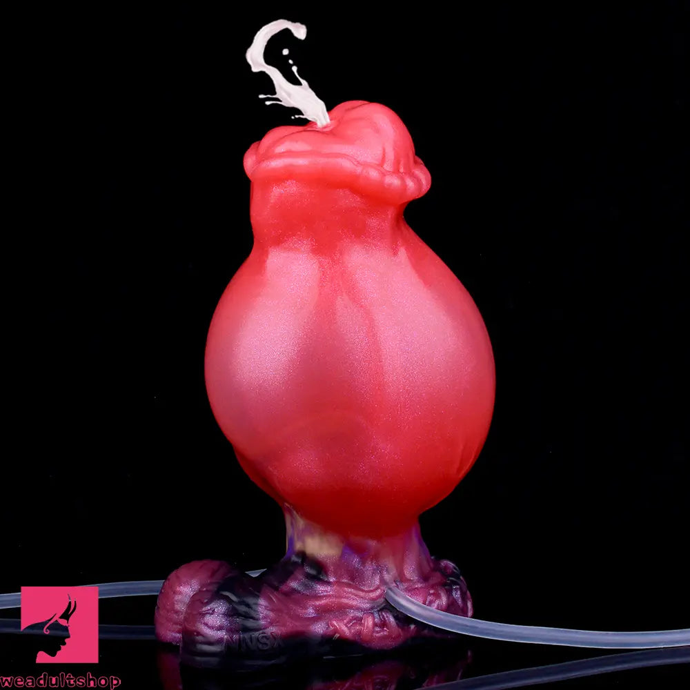 5.43in Fantasy Horse Knotted Silicone Flexible Inflatable Spraying Water Dildo