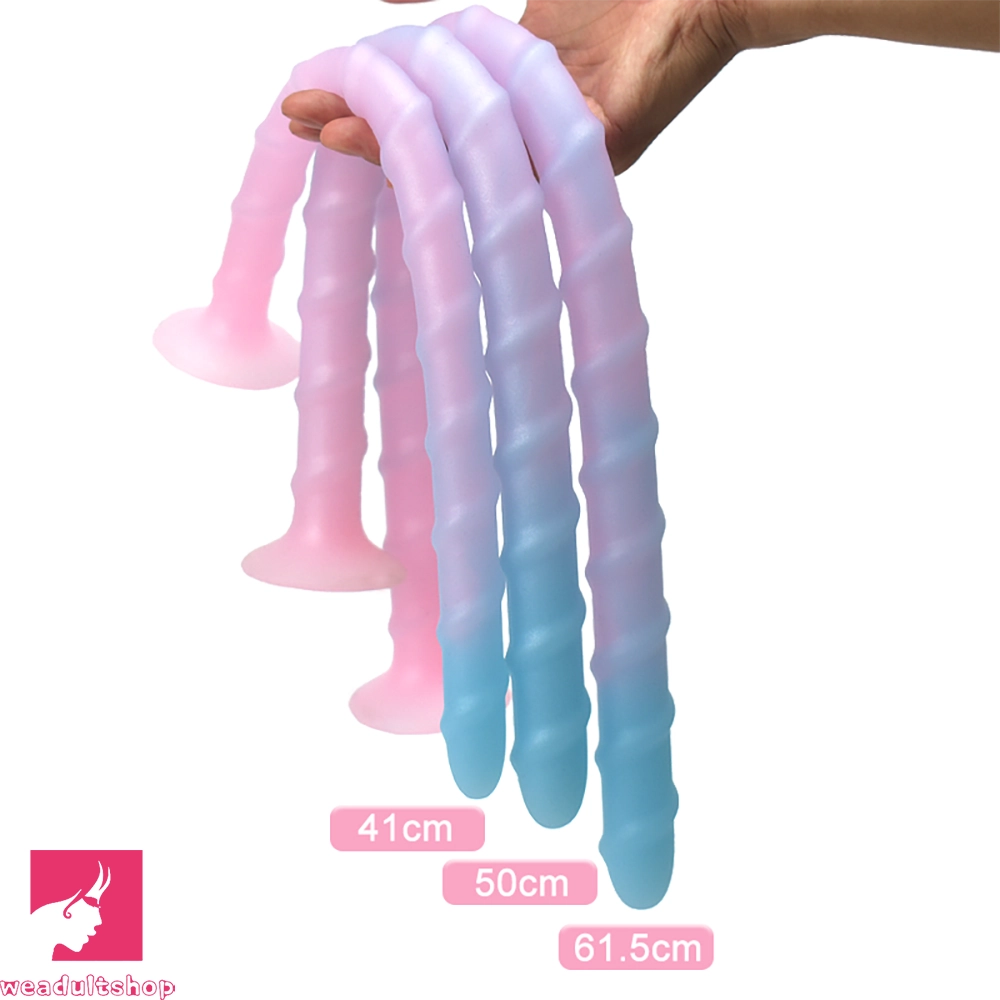 16.14in 19.69in 24.21in Luminous Monster Soft Prostate Glowing Dildo