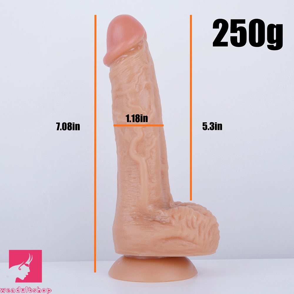 7.08in Skin Feeling Dildo Massager Lesbian Clitoral Stimulator For G Spot