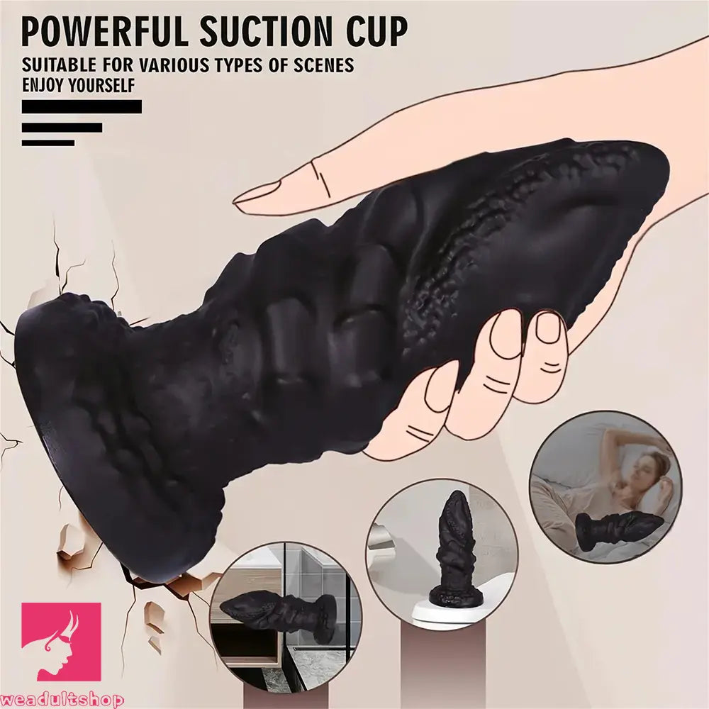 4.4in 5.51in 6.49in 7.67in PVC Anal Plug Odd Spiral Dildo With Suction Cup