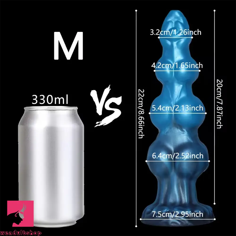 7.48in 8.66in 10.43in Knot Silicone Fantasy Animal Dildo G spot Anal Dilator