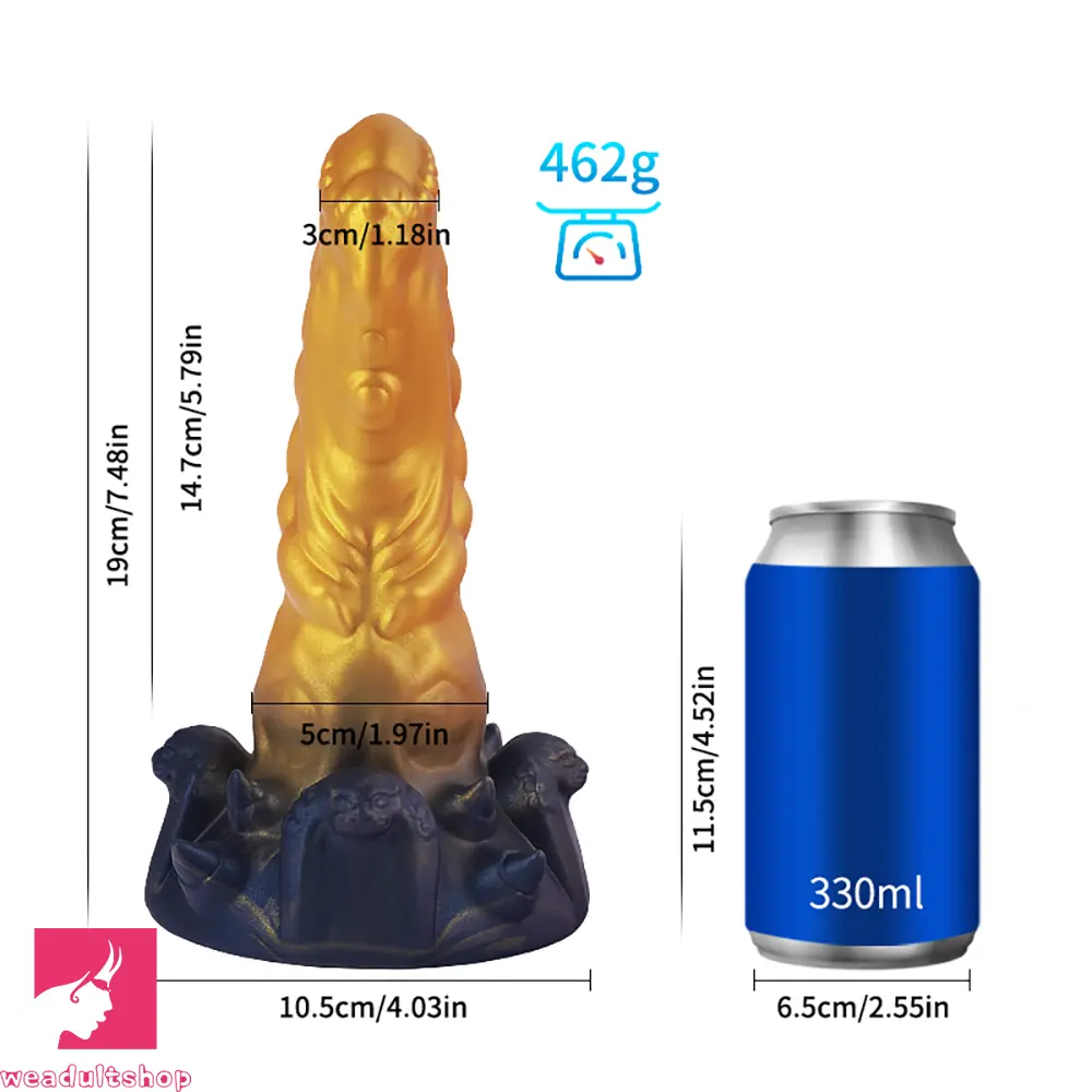Liquid Silicone Fantasy Creature Cock Dildo Anal Plug Prostate Clit Massager