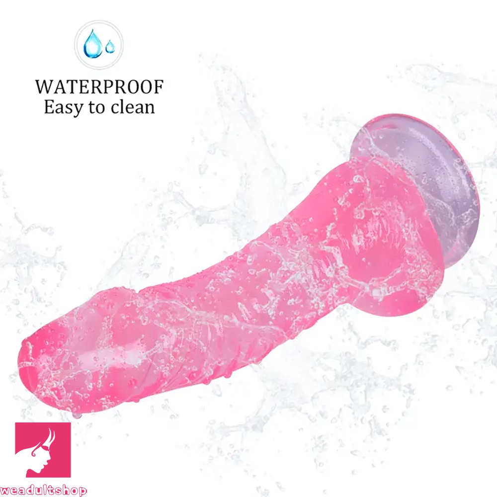 7.87in Real Anal Dildo with Testis Strong Suction Cup Clit Sex Stimulator