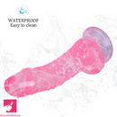 7.87in Real Anal Dildo with Testis Strong Suction Cup Clit Sex Stimulator