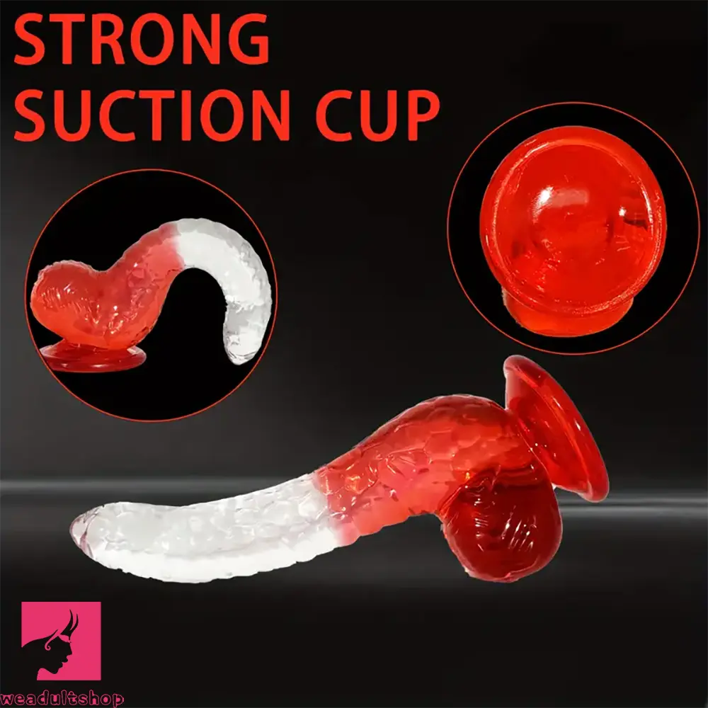 8.27in TPE Cock Fantasy Gradient Jelly Dildo Masturbator Adult Toy