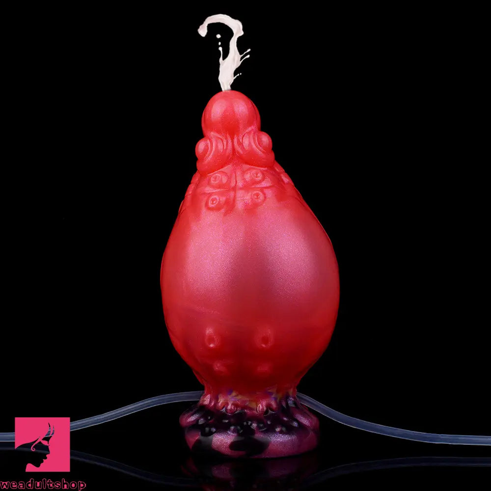 5.91in Fantasy Octopus Silicone Flexible Inflatable Spraying Water Dildo