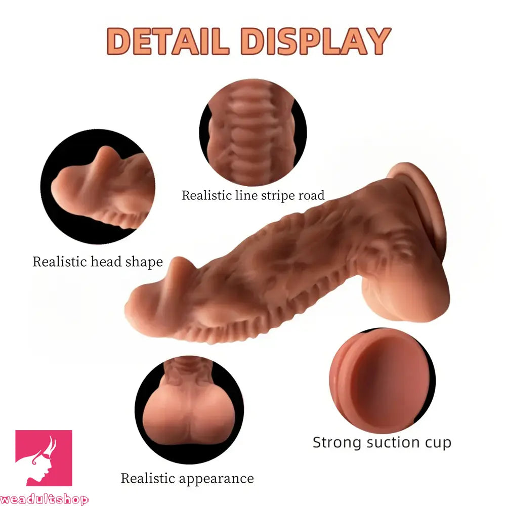 7.08in Alien Simulation Liquid Silicone Odd Masturbator Massage Dildo