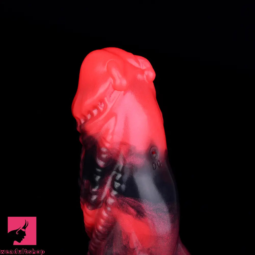 5.98in Silicone Dog Cock Hollow Sleeve Knot Dildo With Cock Ring For Clit