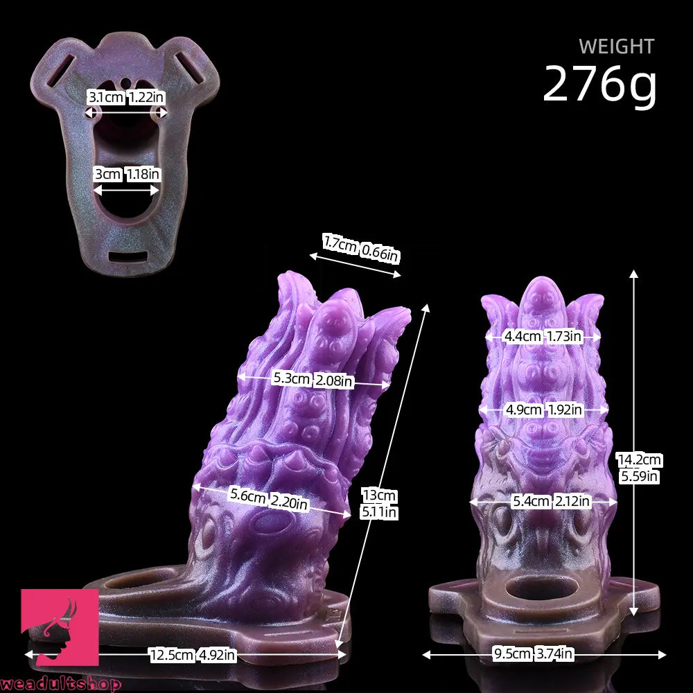 5.59in Dragon Beast Creature Silicone Flexible Fantasy Hollow Dildo Sleeve