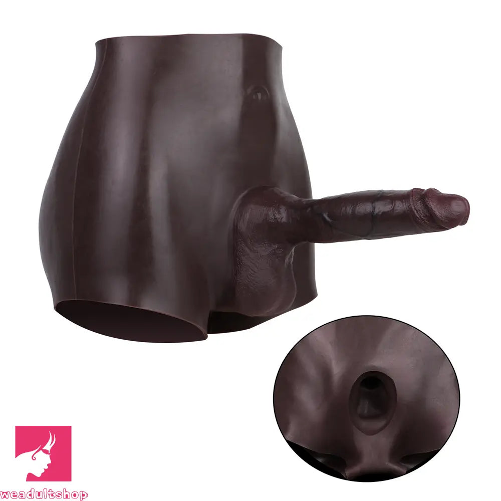 9.45in Hollow Strap on Silicone Soft Dildo Panty For Couples Men Love