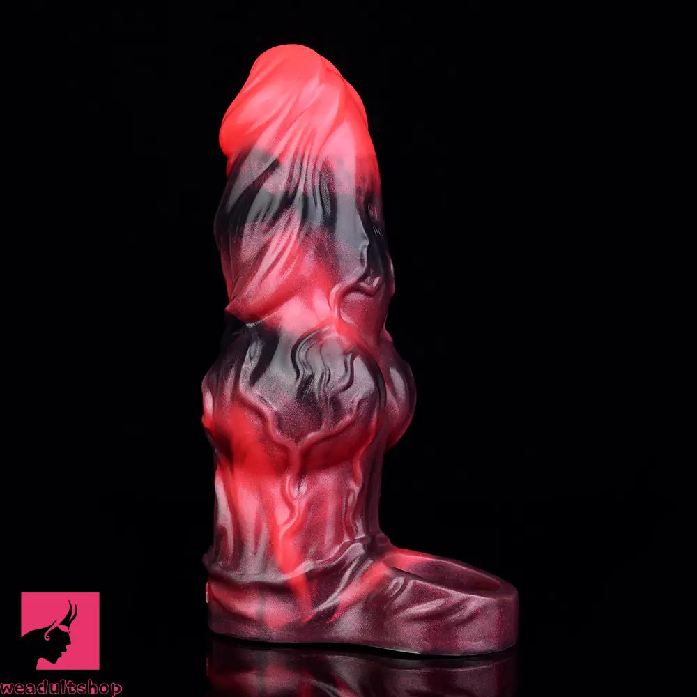 5.91in Silicone Dog Cock Sleeve Knot Dildo Vibrating Dildo With Cock Ring