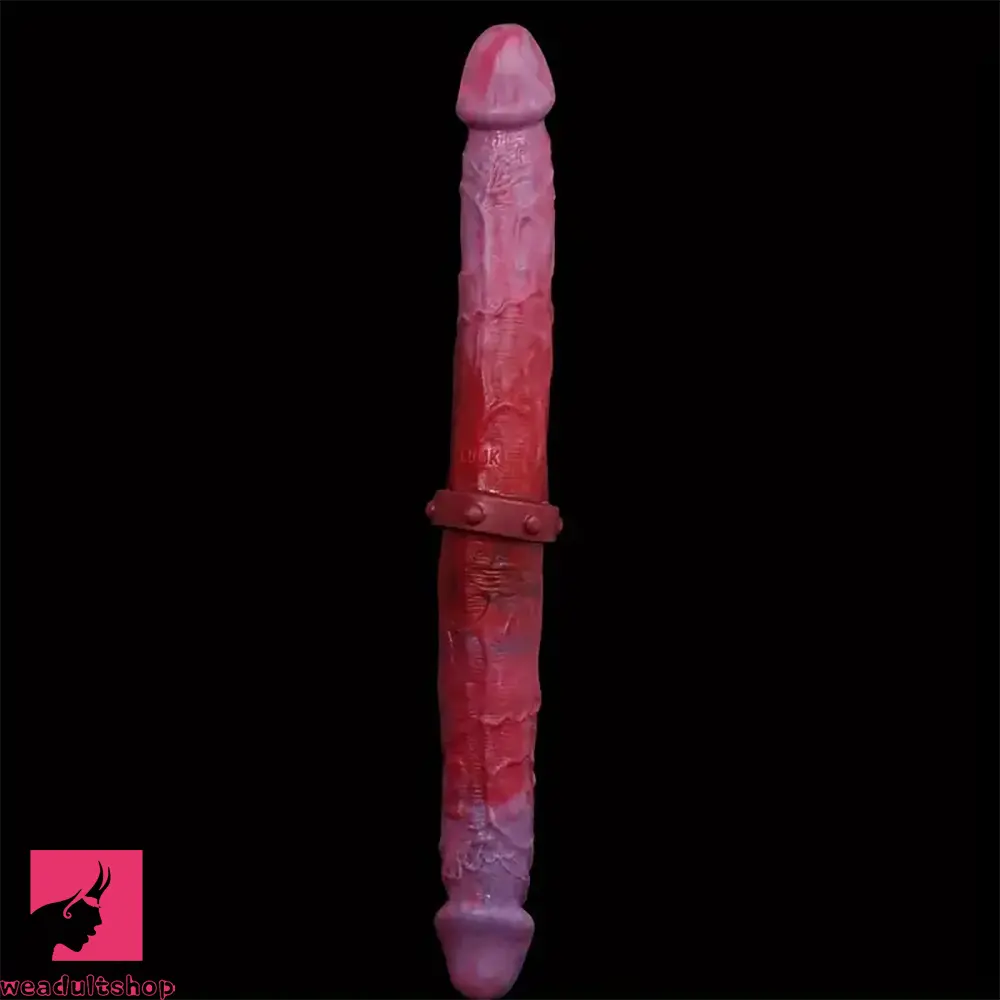 14.96in Realistic Silicone Dual-Headed Long Soft Big Women Men Dildo