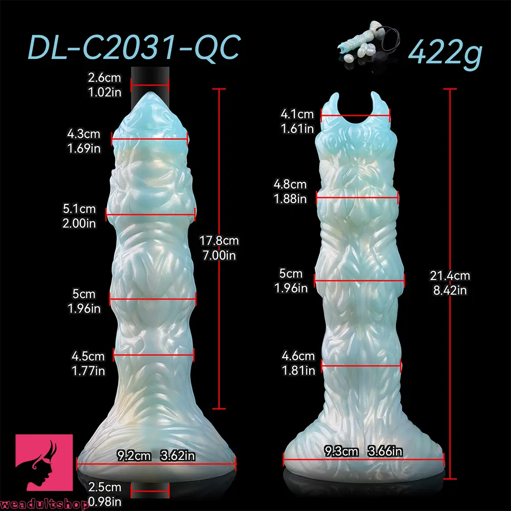 8.42in Adult Masturbation Cock Odd Ovipositor Egg Laying Inflatable Dildo