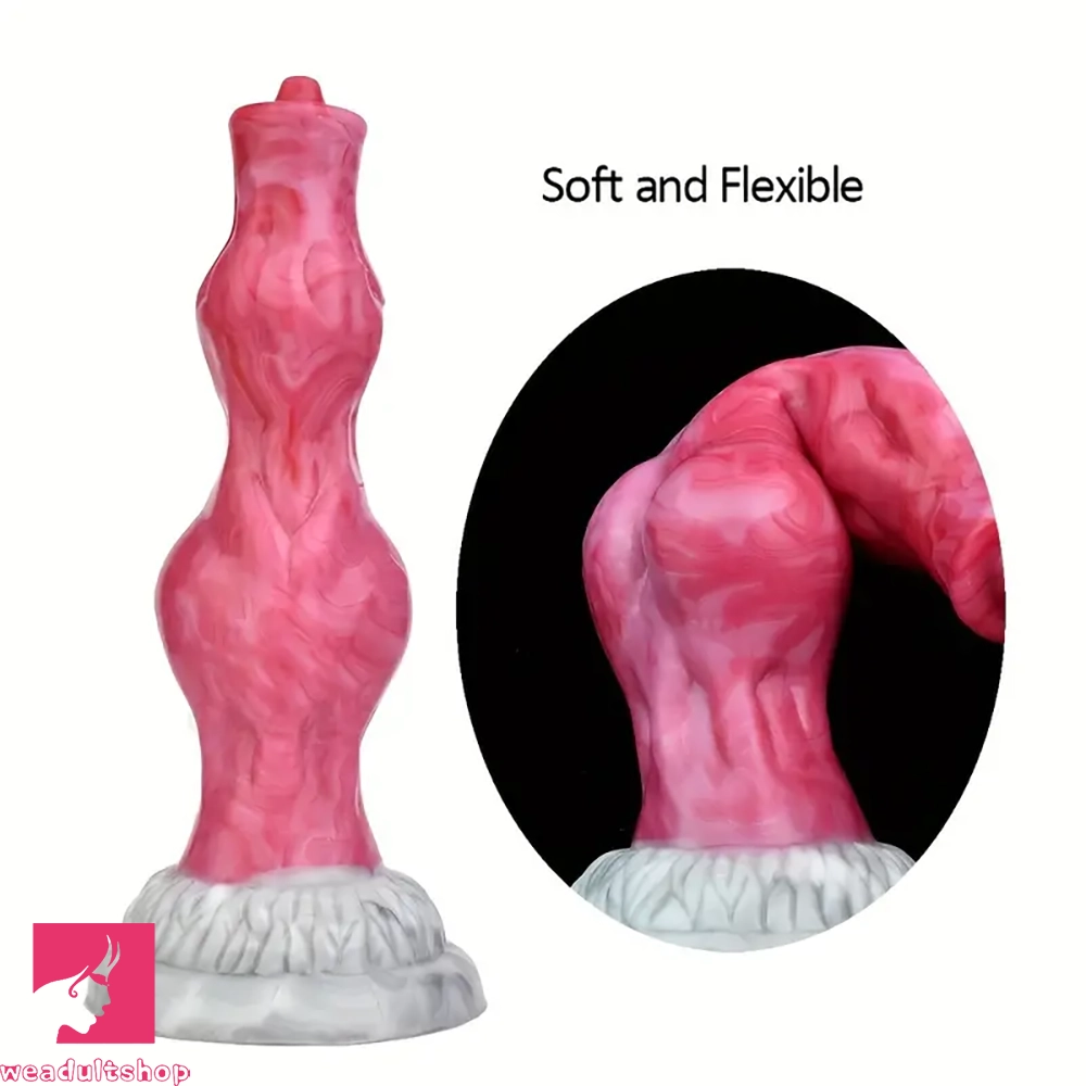8.07in Big Knot Soft Glue Silicone Dildo For Prostatic Clitoris Orgasm