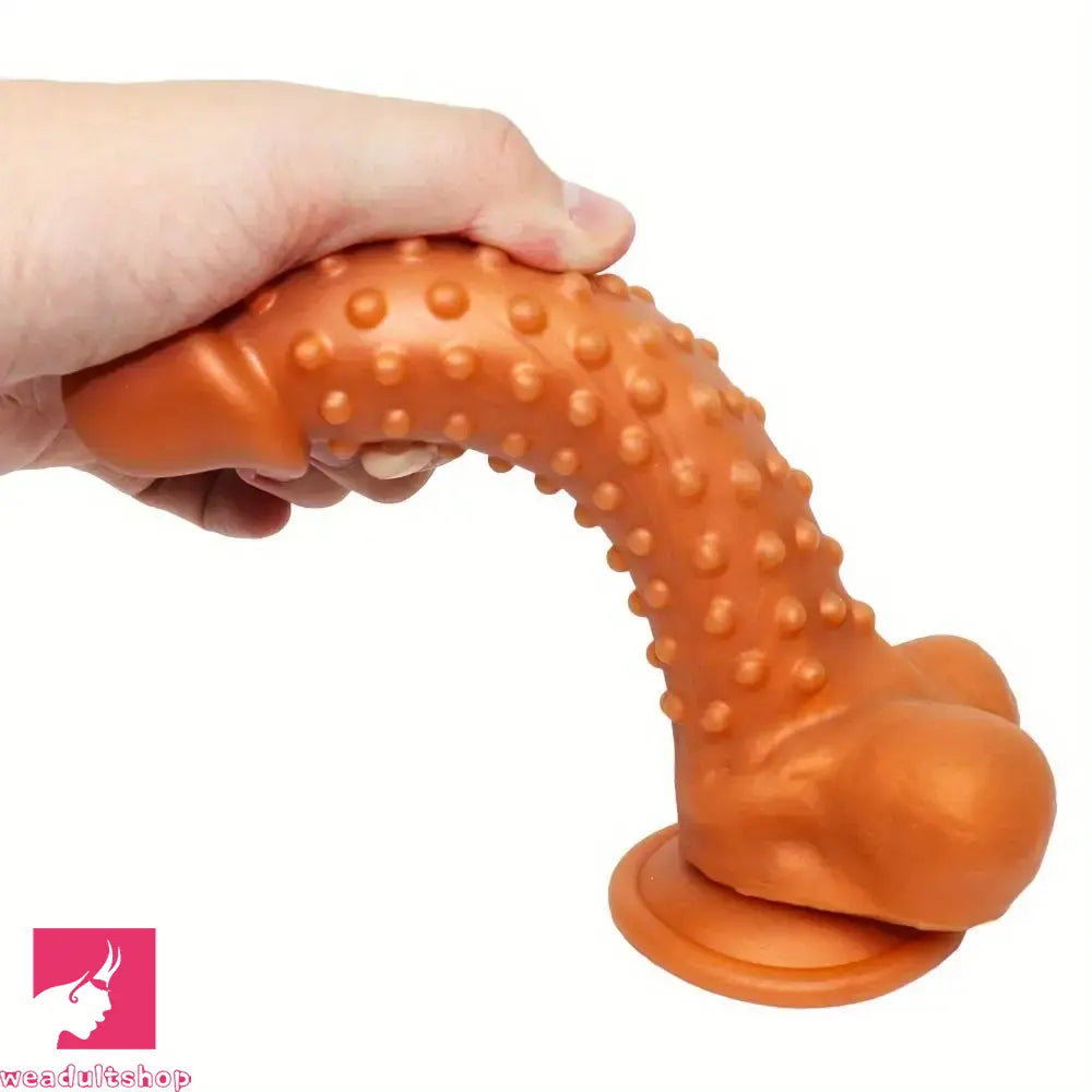 8.27in Silicone Spiked Intimate Vaginal Massager Dildo For Men Couples