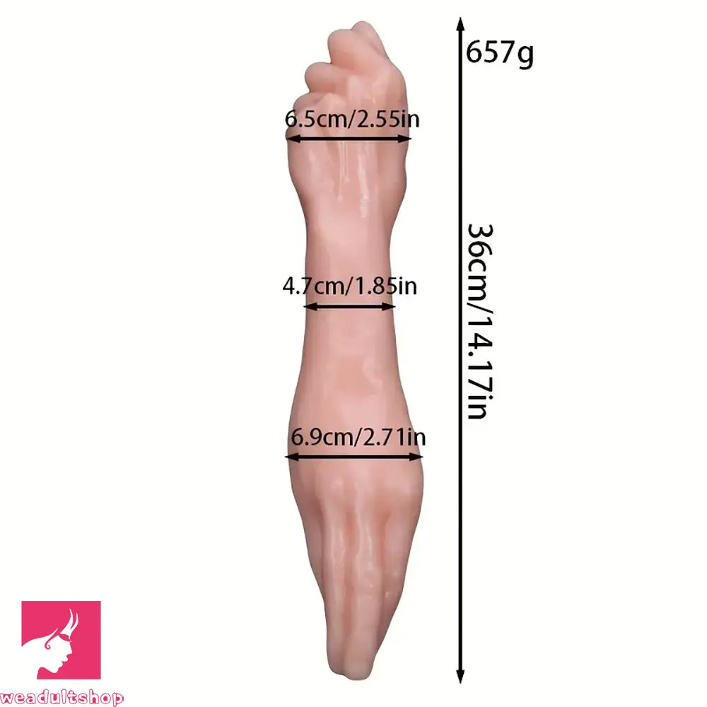 14.17in Huge Long Double Sided Thick Dildo Fist Hand Dildo For Anal Sex