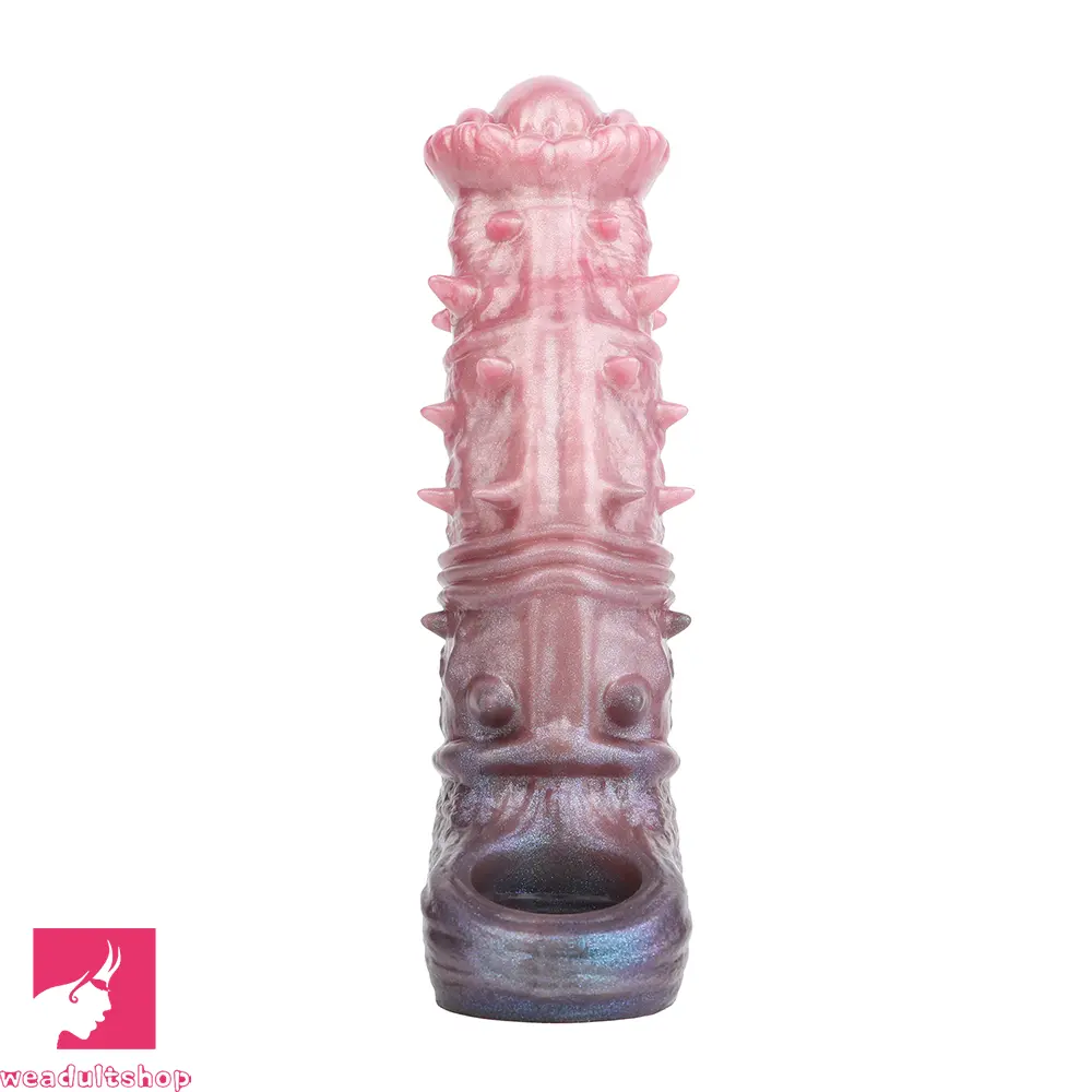 7.48in Spiked Horse Cock Sleeve Dildo Fantasy Penis Extender Cock
