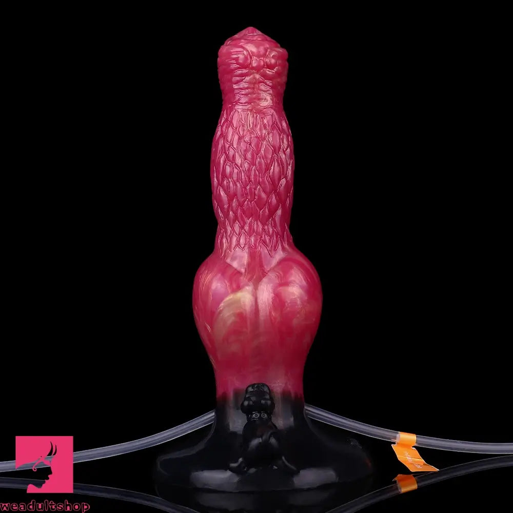 8.54in Fantasy Knotted Silicone Soft Big Dildo Ejaculating Penis Cock Toy