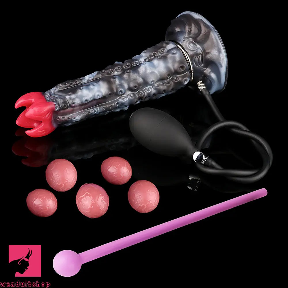 9.92in Tentacle Ovipositor Egg Laying Inflatable Dildo For Cock Masturbation