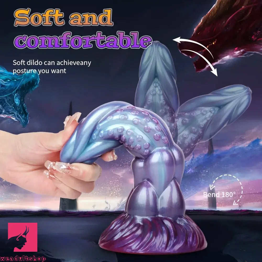 8.14in Liquid Silicone Space Bug Anal Plug Women Sex Anal Trainer Dildo