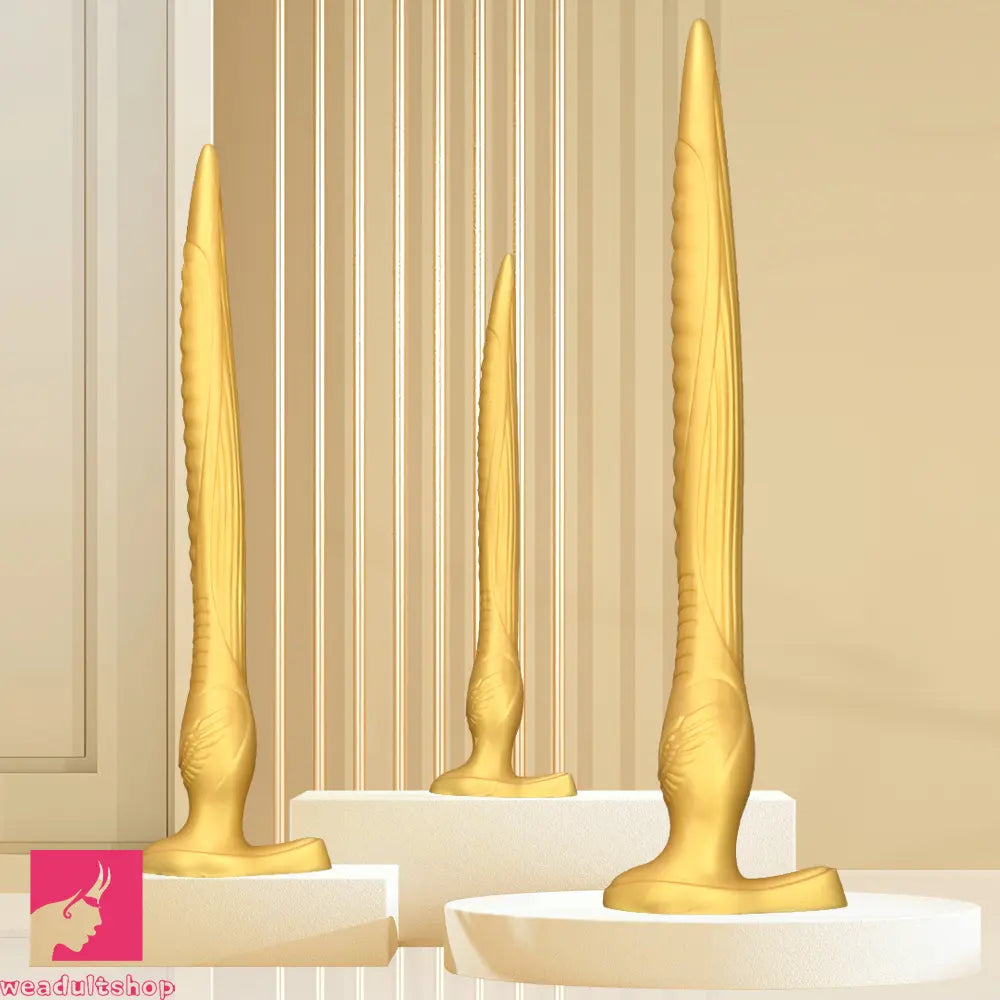 12.2in 16.14in 20.07in Gold Silicone Super Long Anal Dilator Dildo Huge Toy