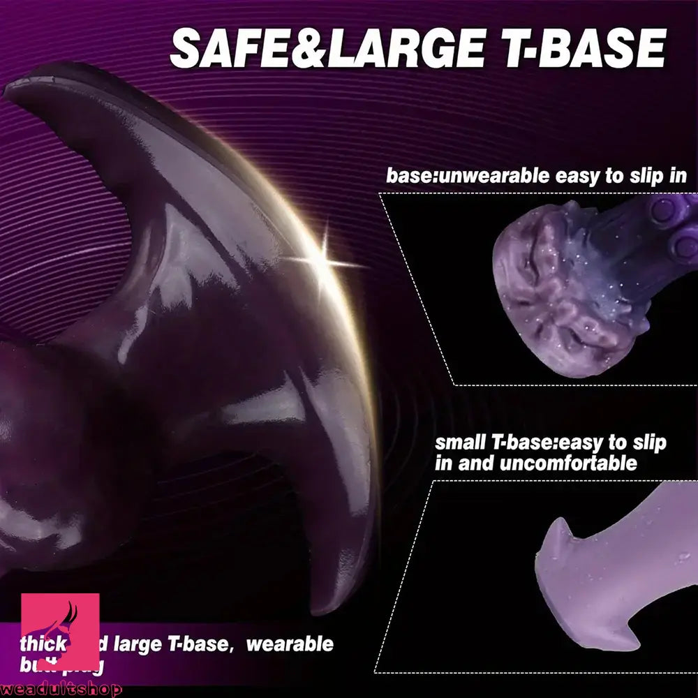 6.8in Inflatable Liquid Silicone Wearable Knot Soft Dildo With Useful T-Base
