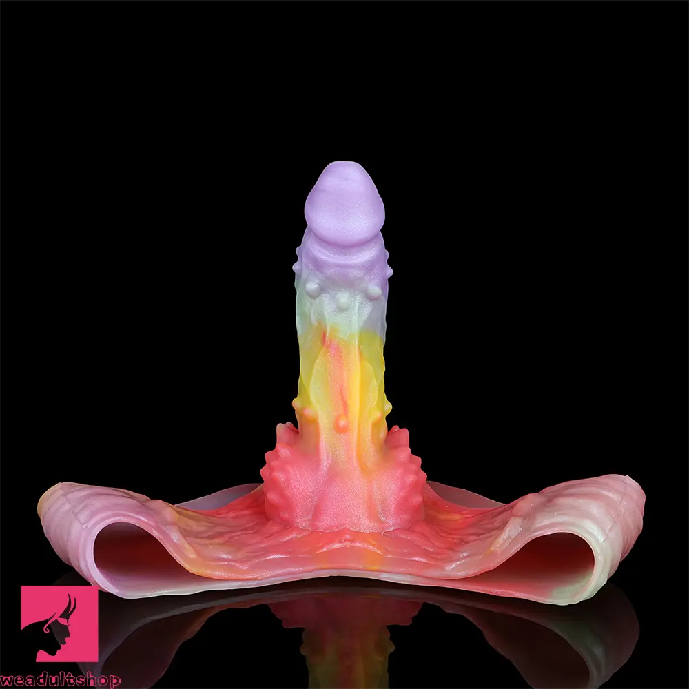9.37in Spiked Odd Monster Strap on Dildo Silicone Soft Hollow Cock Dildo