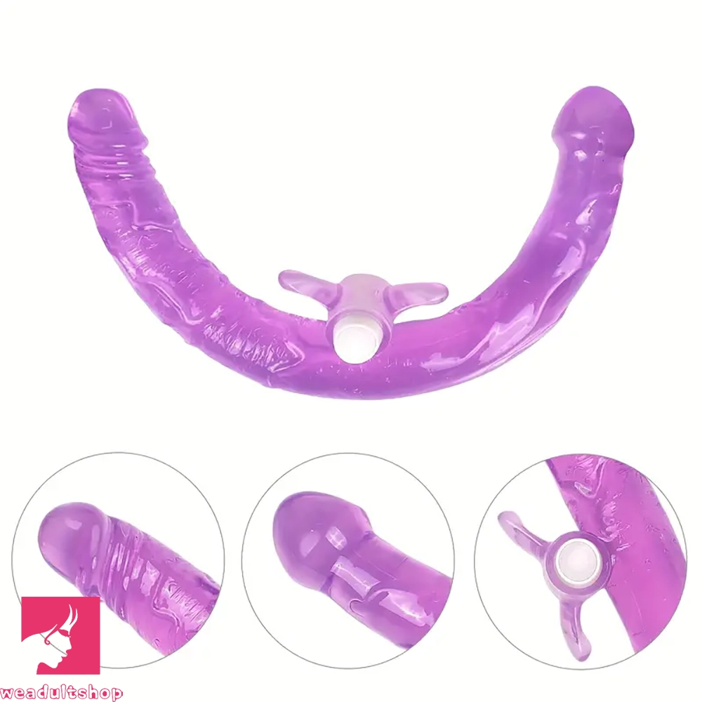 13.78in Double Ended Flexible Vibrating Double Penetration Cock Dildo
